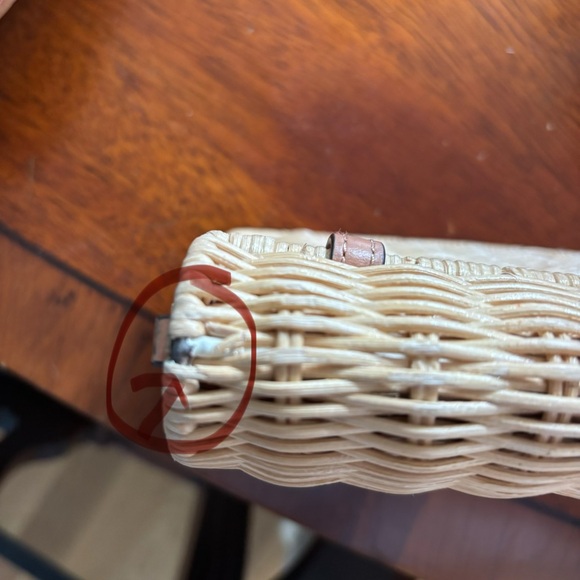 Gold Eleanor Wicker Clutch by:Tory Burch - Picture 10 of 11